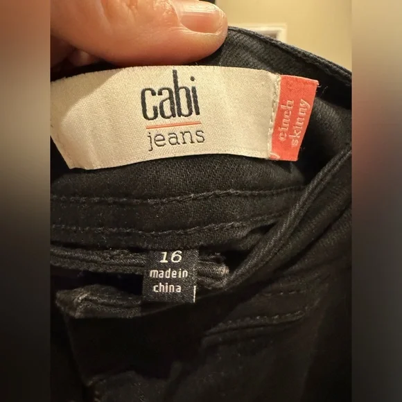 Cabi Cinch Skinny Black Jeans - Size 16 - Like New - Picture 6 of 6